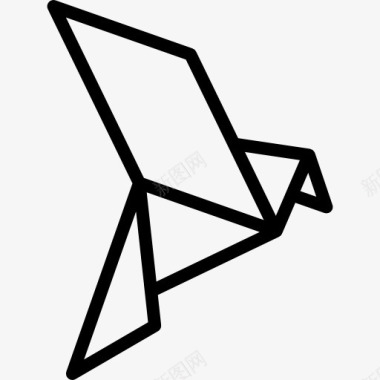 折纸雪花鸟图标图标