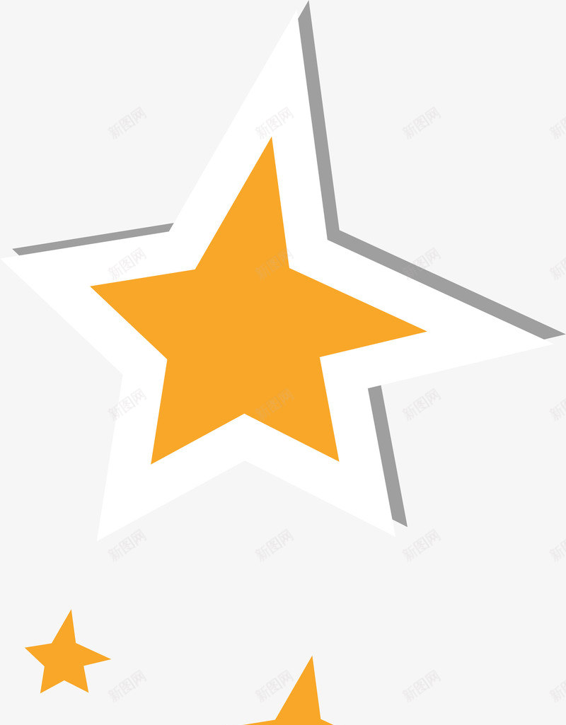 圣诞节金色可爱装饰星星贴纸png免抠素材_88icon https://88icon.com 卡通图案 圣诞节 星星 节日 装饰图