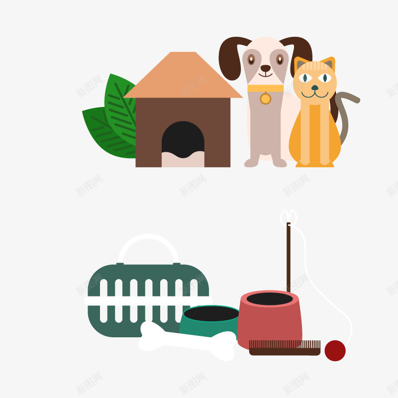 宠物猫狗png免抠素材_88icon https://88icon.com 动物 宠物 家庭 院子