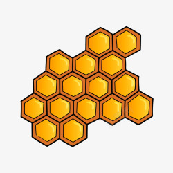 卡通蜜蜂蜂蜜元素素材