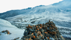 青海祁连山冰雪一素材