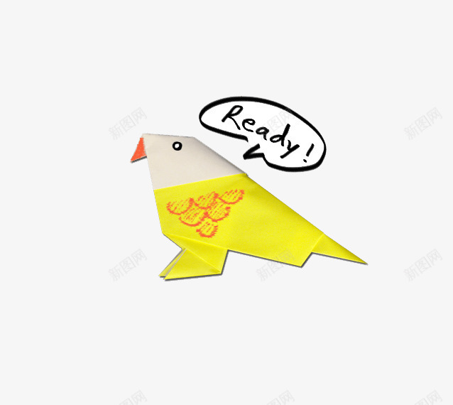 趣味折纸卡通动物黄鹂鸟png免抠素材_88icon https://88icon.com 动物 卡通 可爱黄鹂 折纸 立体 趣味