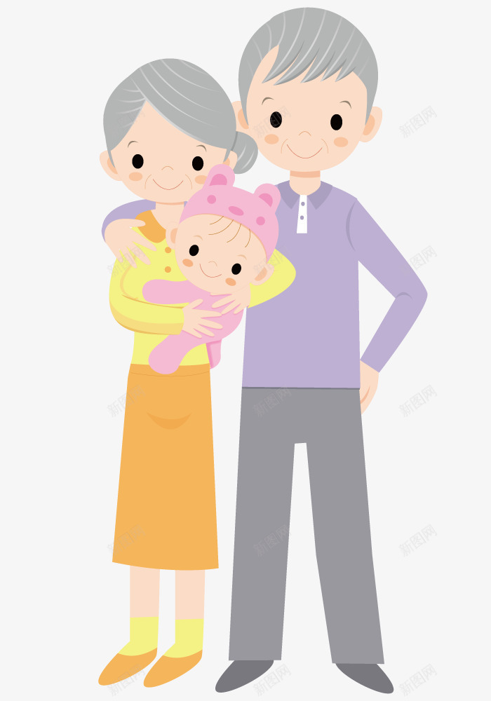 爷爷奶奶抱着孙子png免抠素材_88icon https://88icon.com 亲情 创意 孙子 家庭 手绘 爷爷奶奶 矢量人物 老夫老妻