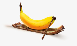 香蕉竹筏素材