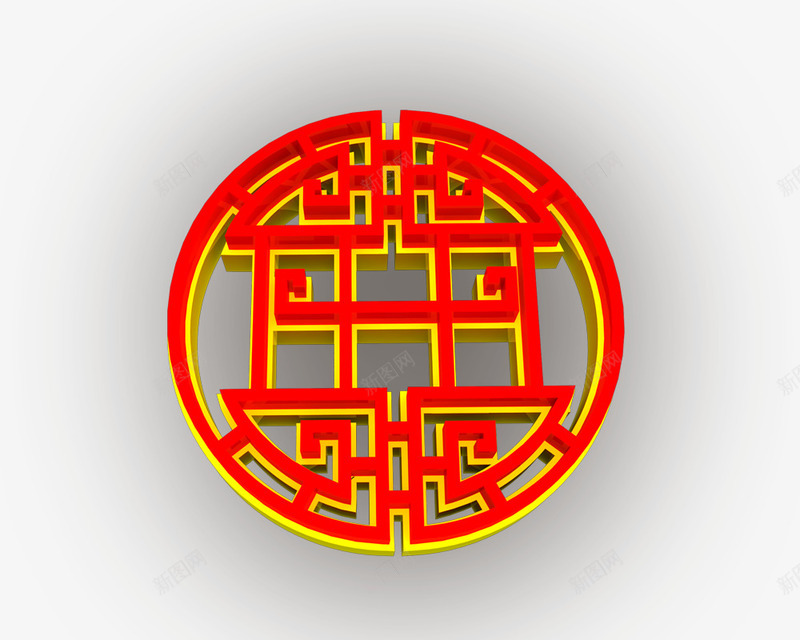 中国风红色装饰png免抠素材_88icon https://88icon.com 中国风 圆形 红色 装饰物 镂空