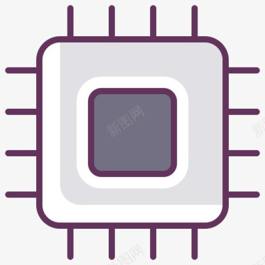 硬件芯片组件CPU电子硬件汽车服务图标图标