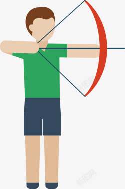 射箭体育运动介绍矢量图素材