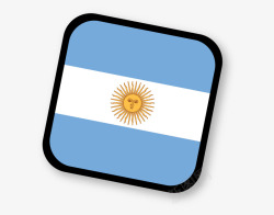 卡通阿根廷国旗贴纸素材