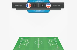 世界杯球赛计分板矢量图素材