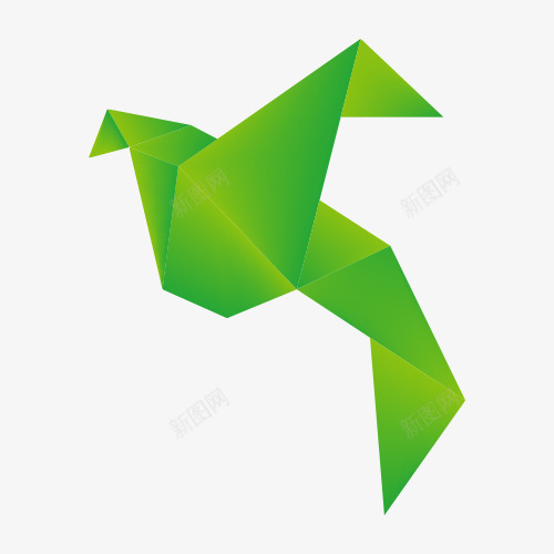 折纸千纸鹤png免抠素材_88icon https://88icon.com 千纸鹤 卡通 折纸 绿色