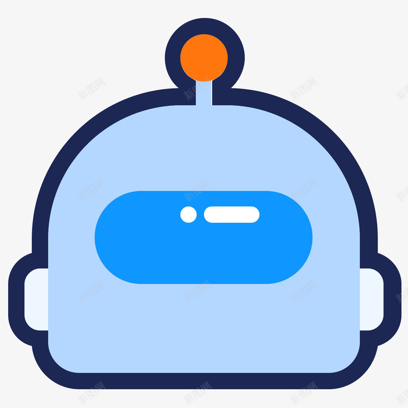 蓝色手绘圆弧机器人元素矢量图eps免抠素材_88icon https://88icon.com 创意 圆弧 弧度 弯曲 手绘 机器人 科技 线稿 蓝色 矢量图