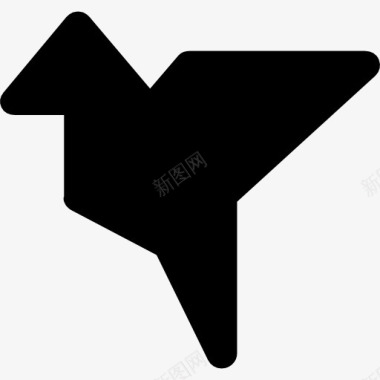鸟形折纸图标图标