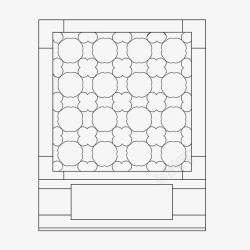 线条铁艺镂空窗围栏素材