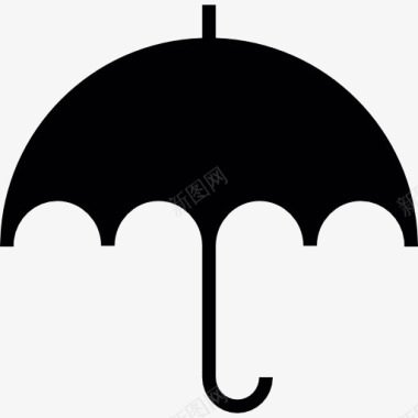 黑色的雨伞图标图标