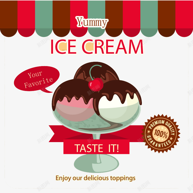 卡通冰淇淋三球杯背景png免抠素材_88icon https://88icon.com 冰淇淋 夏日 巴菲 玻璃杯 甜品 美味