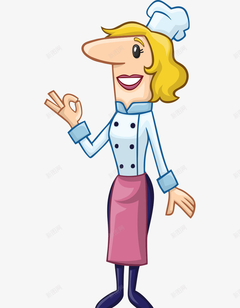 卡通手绘金发国外美女厨师png免抠素材_88icon https://88icon.com 卡通的人物 国外的厨师 手绘的厨师 美女的厨师 金发的厨师