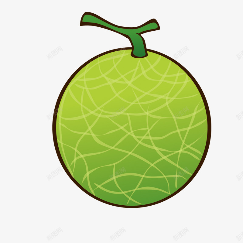 哈密瓜png免抠素材_88icon https://88icon.com 动漫 卡通 哈密瓜 背景图案 装饰