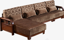 古朴室内客厅沙发素材
