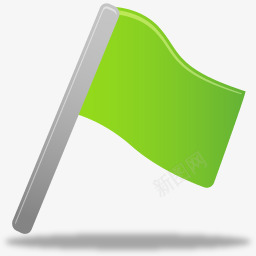 绿色的小旗图标图标