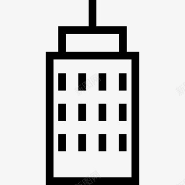 城市建筑剪影建筑图标图标