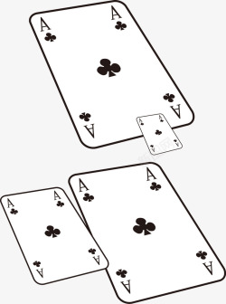 扑克牌装饰图案矢量图素材