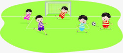 孩子玩乐踢足球的小孩高清图片