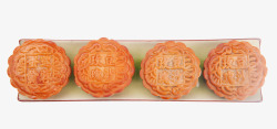 传统中秋节一家人团聚玫瑰豆沙月饼高清图片