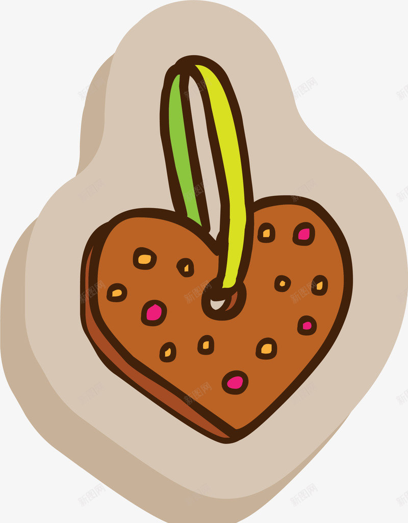 咖啡色卡通饼干锁png免抠素材_88icon https://88icon.com 卡通饼干 咖啡色饼干 爱心锁 美食甜品店 装饰图案 食物