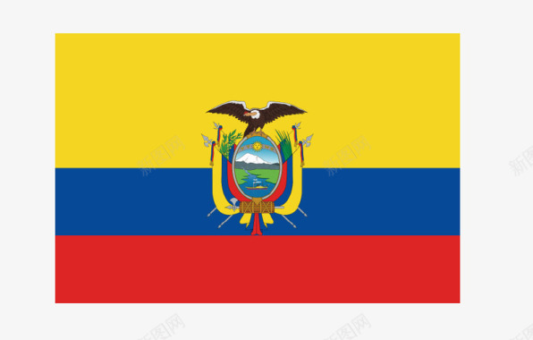 厄瓜多尔国旗矢量图图标图标
