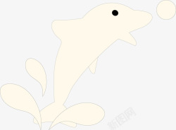 海豚剪影矢量图素材