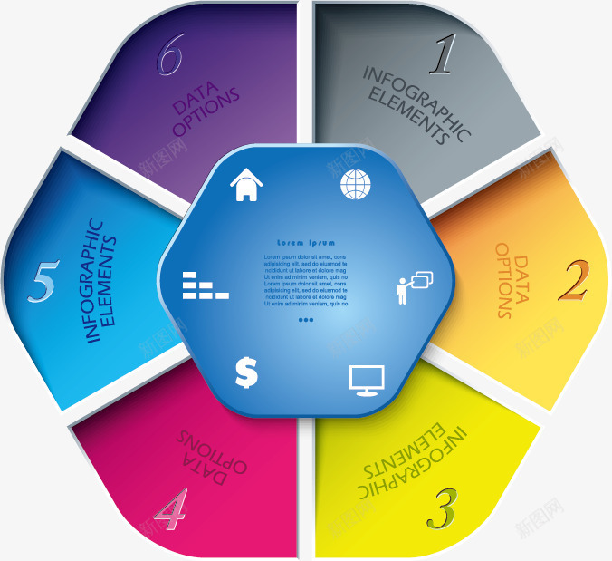 数字分类标签矢量图eps免抠素材_88icon https://88icon.com ppt 创意几何 商务 数字 矢量图