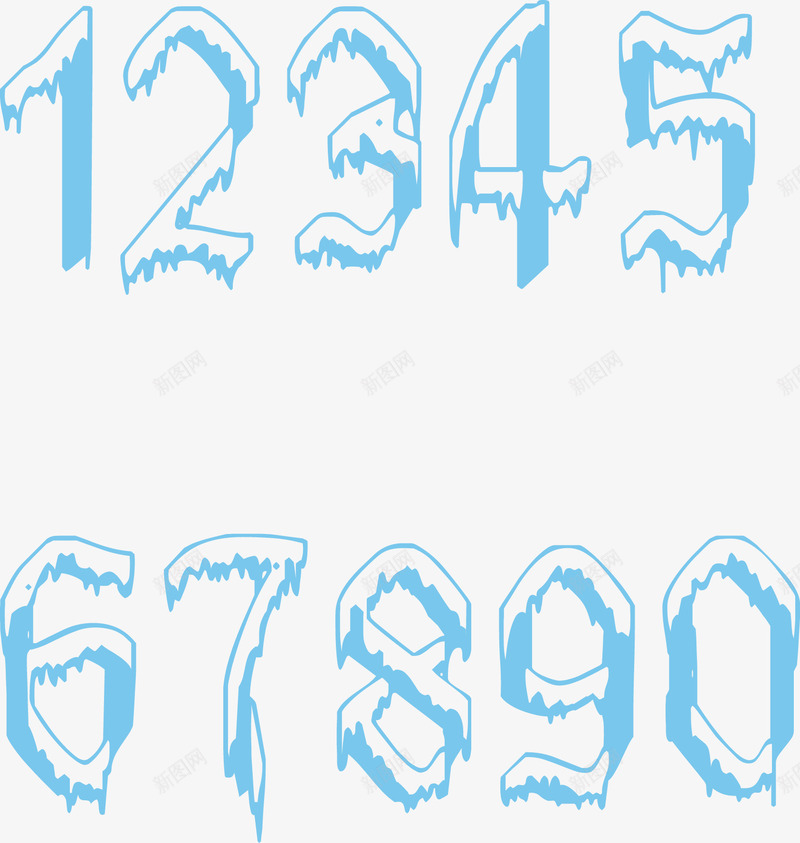 冰雪阿拉伯数字艺术字png免抠素材_88icon https://88icon.com 冰雪 冰雪数字 图形 字体 扁平 数字 文字 立体 艺术字 装饰 阿拉伯