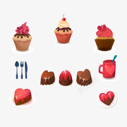 水果星星小蛋糕素材