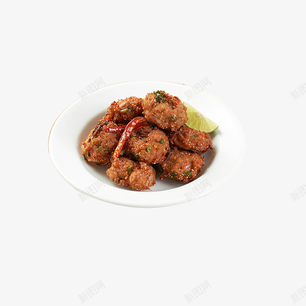 麻辣油酥牛肉丸png免抠素材_88icon https://88icon.com 实物 小吃 荤菜 葱花