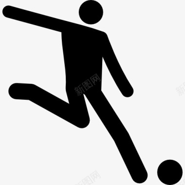 巴西的足球运动员的剪影图标图标
