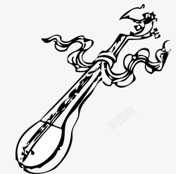 鲤鱼线描图案藏族文化高清图片