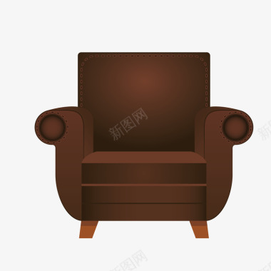 棕色手绘棕色沙发图标图标