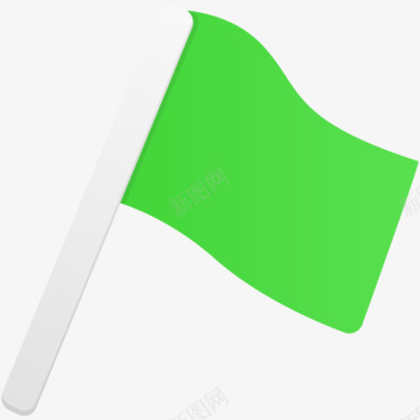 小花帽子绿色旗帜图标图标