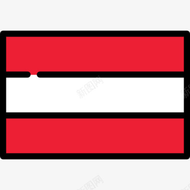 赛车旗奥地利图标图标