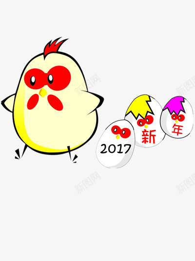 新年送祝福的小鸡png免抠素材_88icon https://88icon.com 动物 卡通 素材 节日