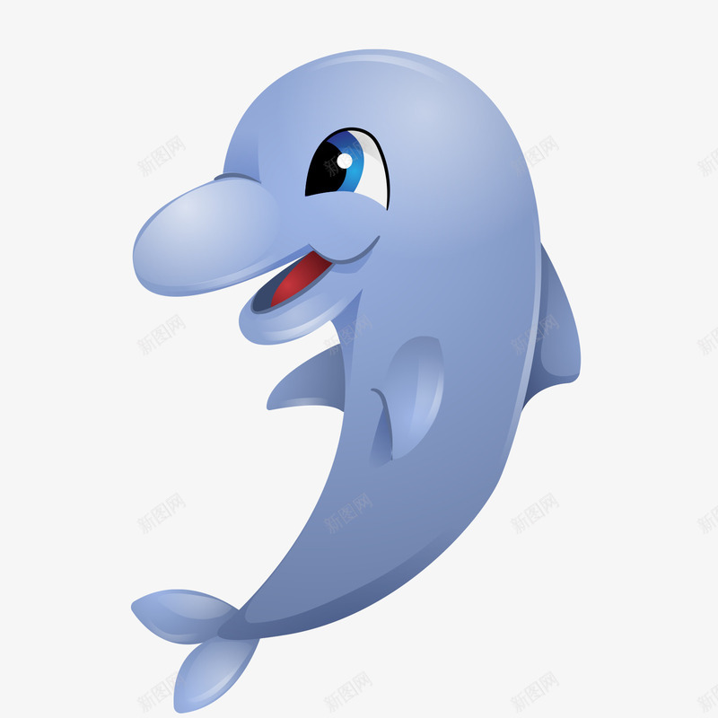 卡通可爱跳跃蓝色海豚png免抠素材_88icon https://88icon.com 卡通的动物 可爱的海豚 矢量的海上生物 蓝色的海豚 跳跃的海豚