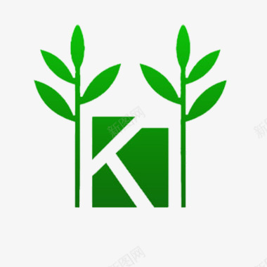 绿色小树方形小树绿色简约园林logo图标图标