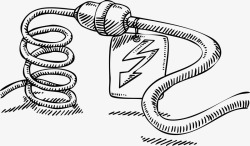 电源触电标志素材