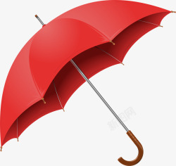 卡通红色雨伞伞具素材