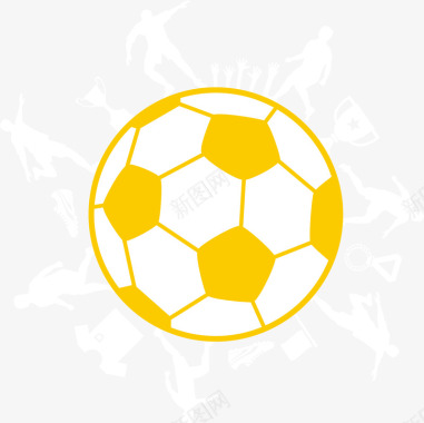 足球踢球剪影图标图标