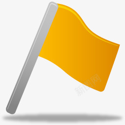 塑料杯子黄色小旗图标图标