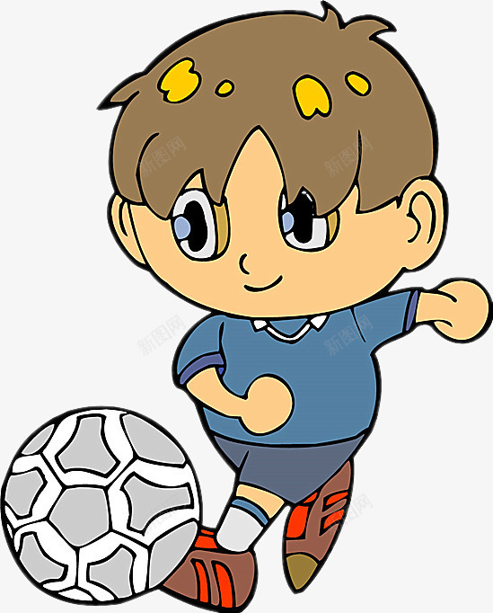 踢足球的小朋友png免抠素材_88icon https://88icon.com 可爱 帅气 踢球的小朋友 运动 阳光