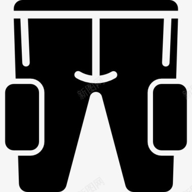 美式乡村风格裤子一个足球运动员图标图标