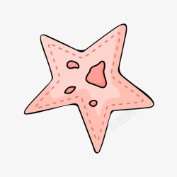 粉色五角形海星矢量图素材