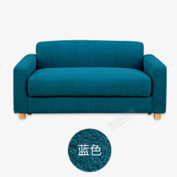 蓝色沙发矢量图素材